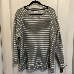 Per Se Sweater with Blue and White Stripes (Women’s 2X)